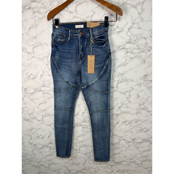 Blue Turtle Juniors Jeans Denim sz 1 Hi Waisted NEW #F973 - Picture 1 of 9
